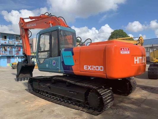 Çin Çalışma Saatleri 4074h 0.8cbm EX200-3 Kullanılmış Hitachi Ekskavatör Tedarikçi
